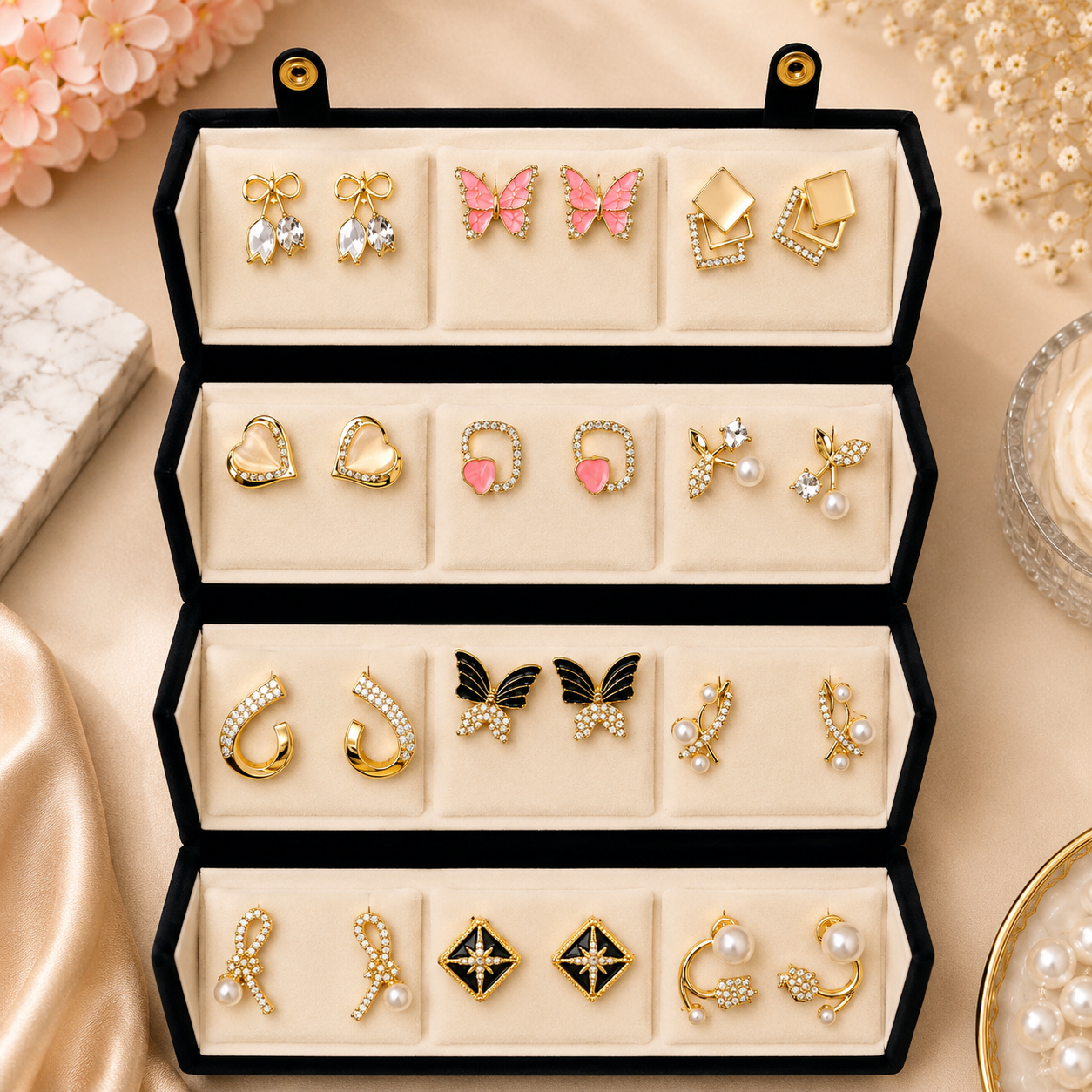 Personalized Korean Earrings Folding Gift Box