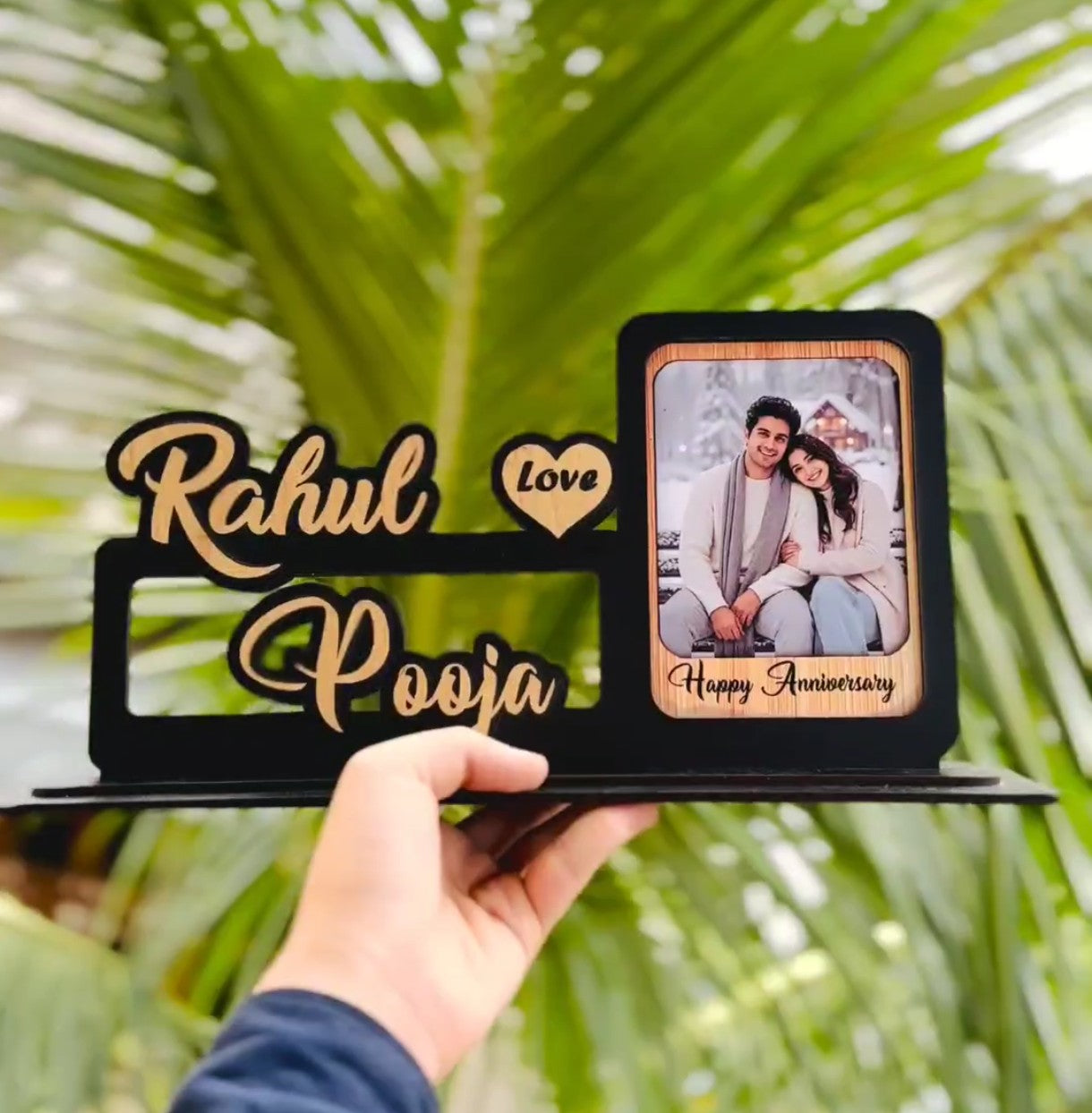 Personalized Couple Photo Frame with Custom Name