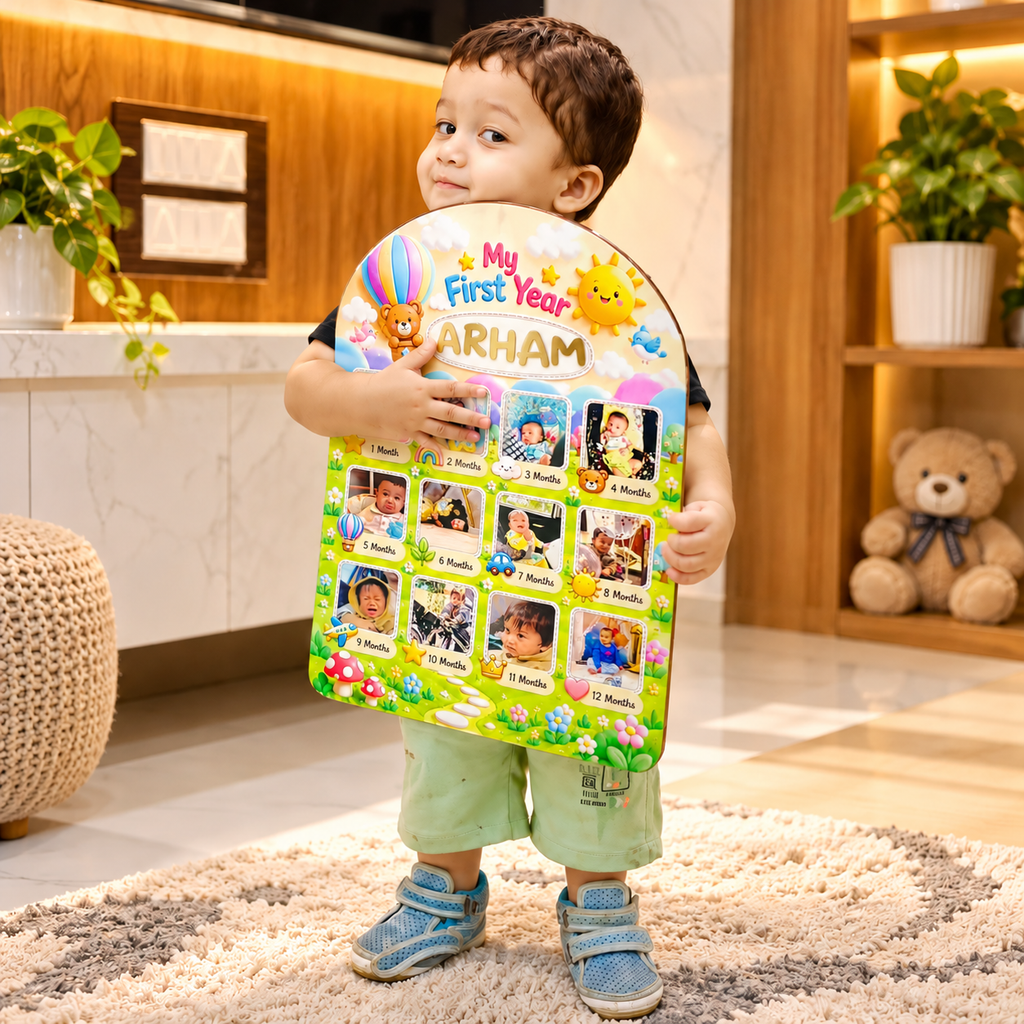 Personalized Baby Photo Frame for 12 Months