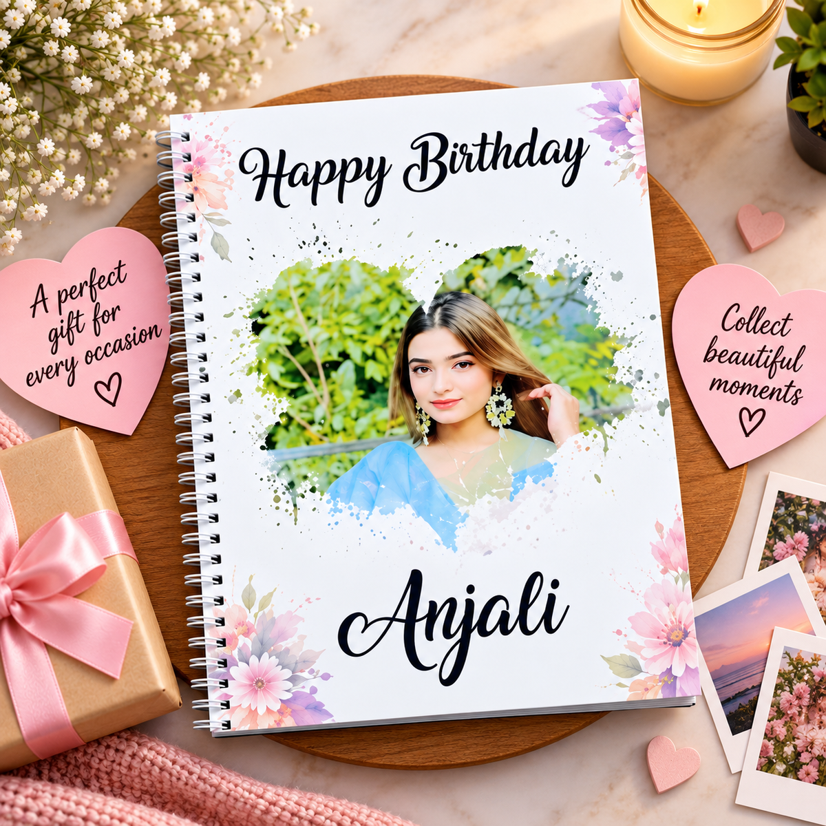 Personalized Photo Book Album | Custom Photo Album with Name &amp; Photos 💖