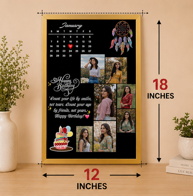 Half Moon Collage Frame | Trending collage frame in golden edge