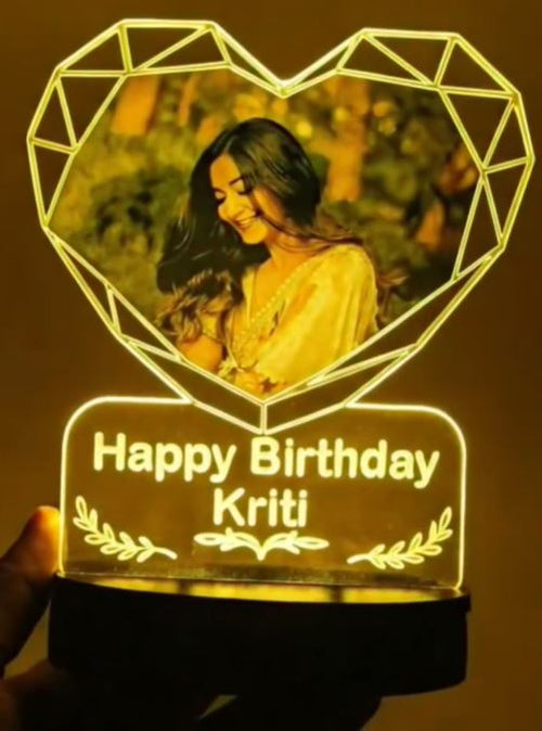 3D Heart Lamp with Photos and name