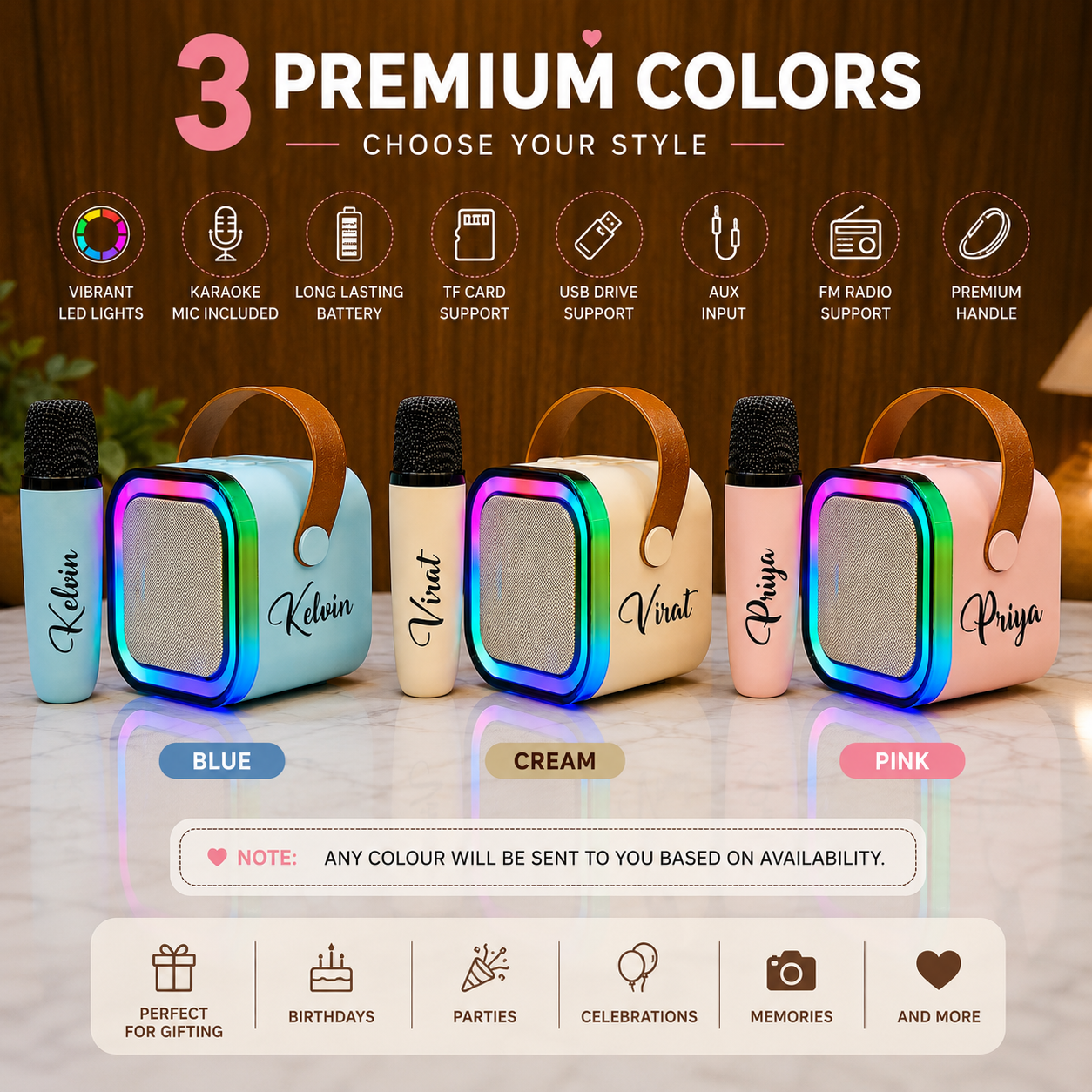 Personalized  Bluetooth Speaker with Mic 💝😍